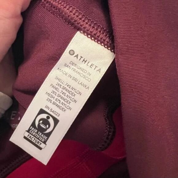 Athleta All In Structure 7/8 Colorblock Tights in Auberge - Picture 7 of 9